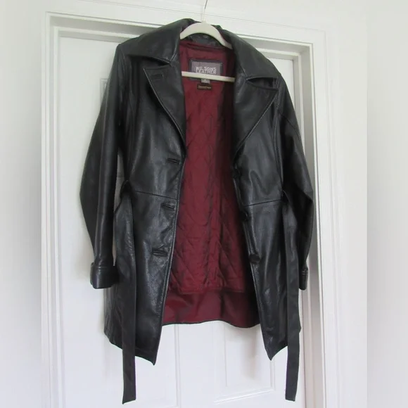 Vintage Wilson’s Leather Trench Coat - Picture 3 of 16